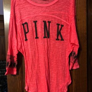 VS Pink Long Sleve Pink Shirt